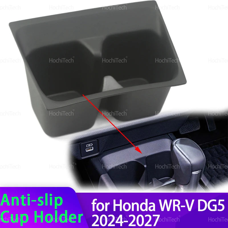 Interior Accessories for Honda WR-V WRV WR V DG5 2024-2027 Car Water Cup Holder Central Control Drinks Holder Storage Tray