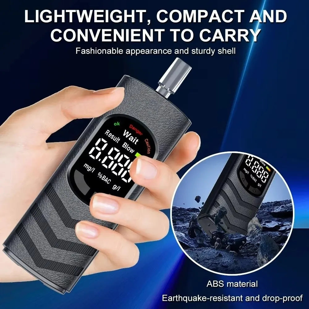 LCD Display Digital Alcohol Tester Police Grade Breath Analysis Alcohol Detector Digital Display Drunk Driving Test