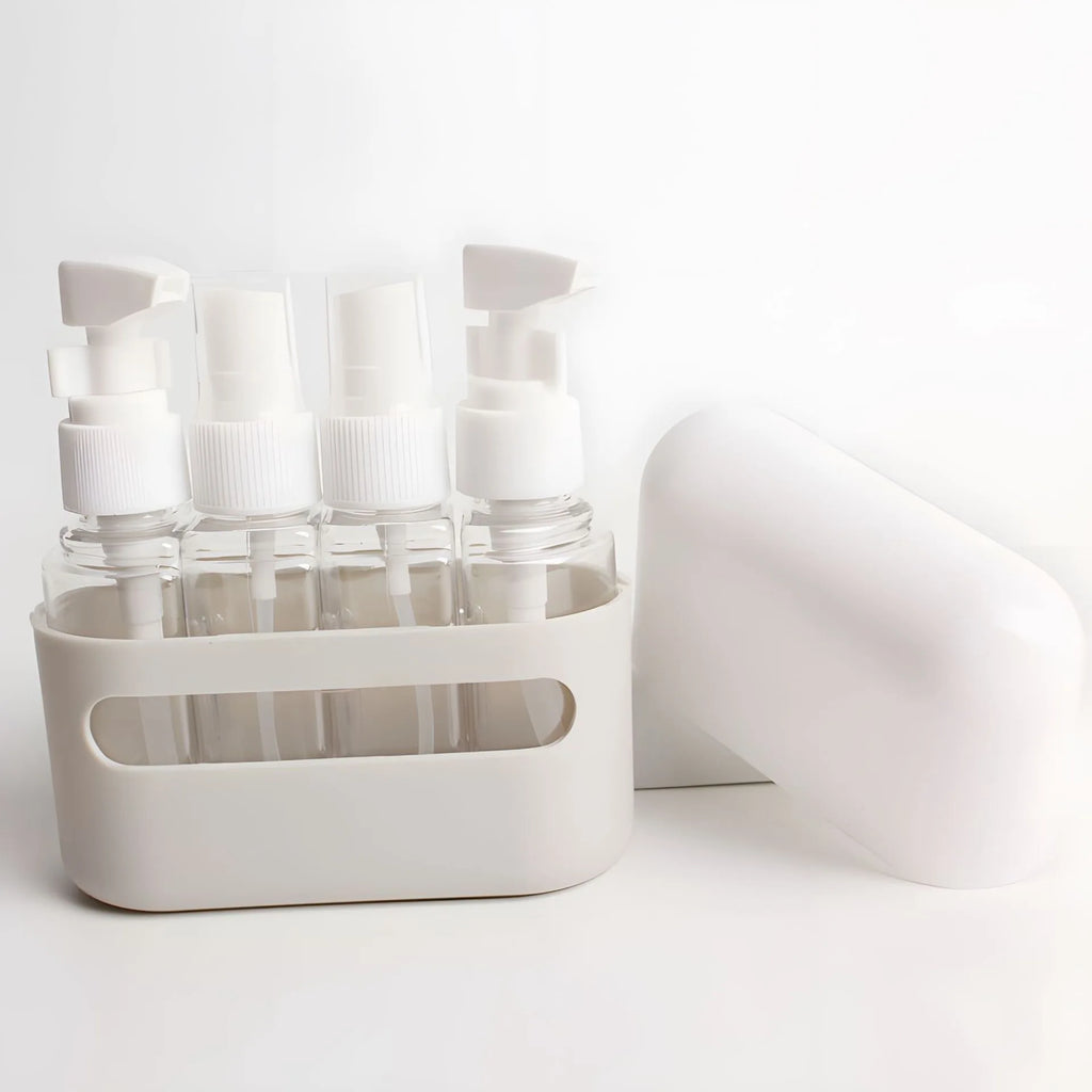 4 In 1 50ml Travel Bottle Set Combination Shampoo Shower Gel Hand Wash Lotion Spray Empty Bottle Travel Kit Accessories