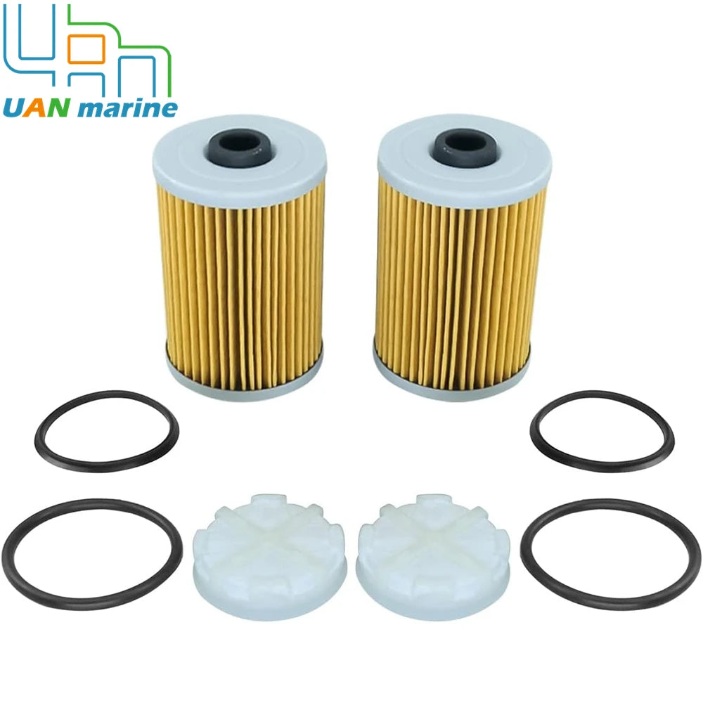 2 Pcs Cool Fuel Filter&Disc Filter with O-rings for Mercury Mercruiser Gen 3 35-8M0093688 35-866171A01 35-8M0204703 35-892665