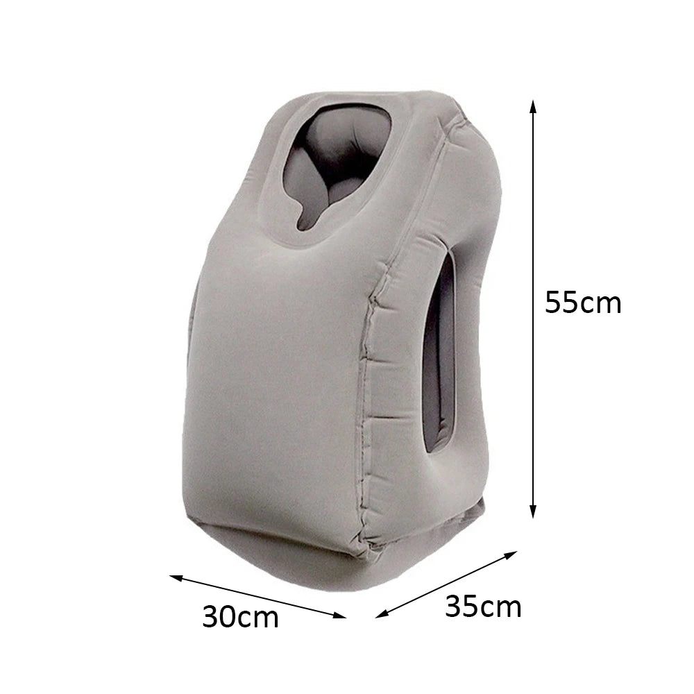 Upgraded Inflatable Air Cushion Travel Pillow Headrest Chin Support Cushions for Airplane Plane Car Office Rest Neck Nap Pillows