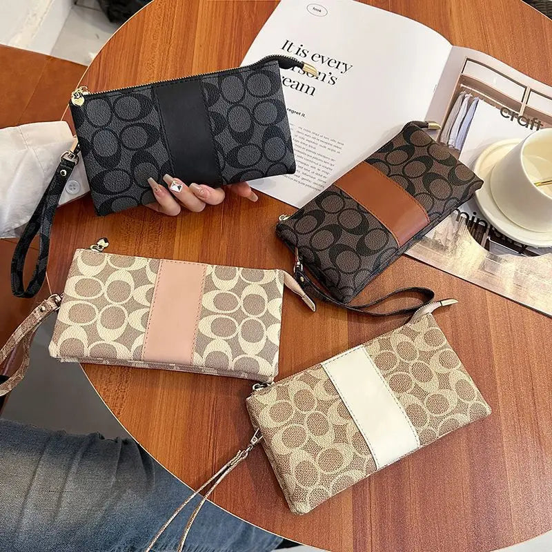 Soft Leather Printed Mobile Phone Handbag, New Women's Fashionable, Lightweight, Mini Bag, Multifunctional Coin Purse