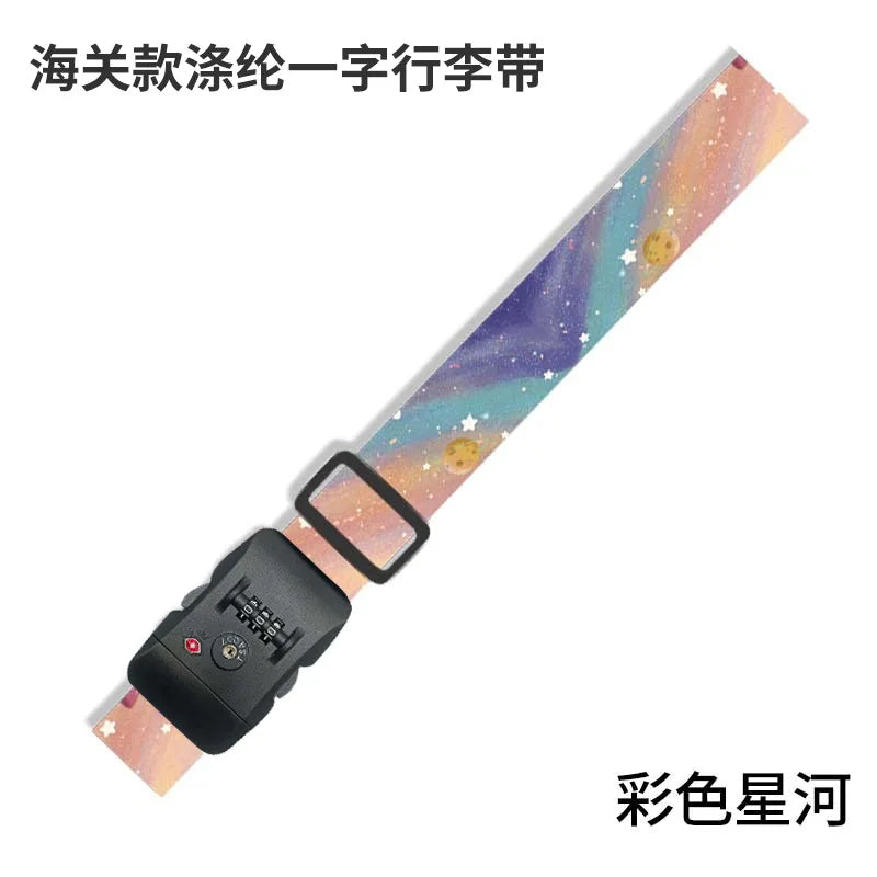 Luggage Straps for 22-28 inch Suitcases TSA Approved Combination Lock Adjustable Suitcase Packing Belt Abroad Binding Straps