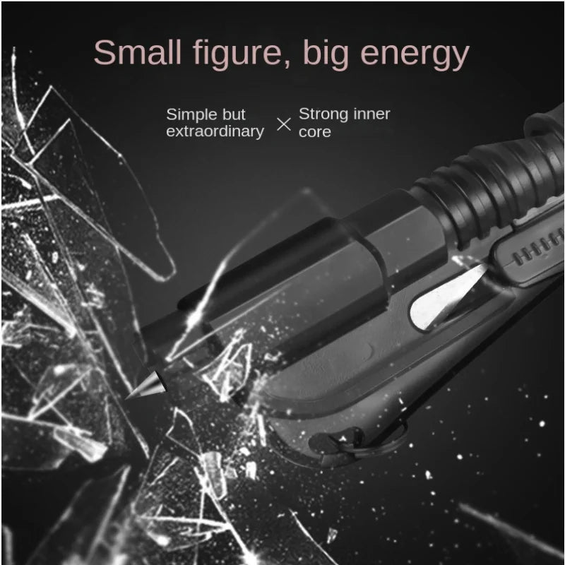 Mini Car Safety Hammer Emergency Rescue Kit Key Chain with Knife Seat Belt Cutter Window Glass Breaker Life Saving Tool