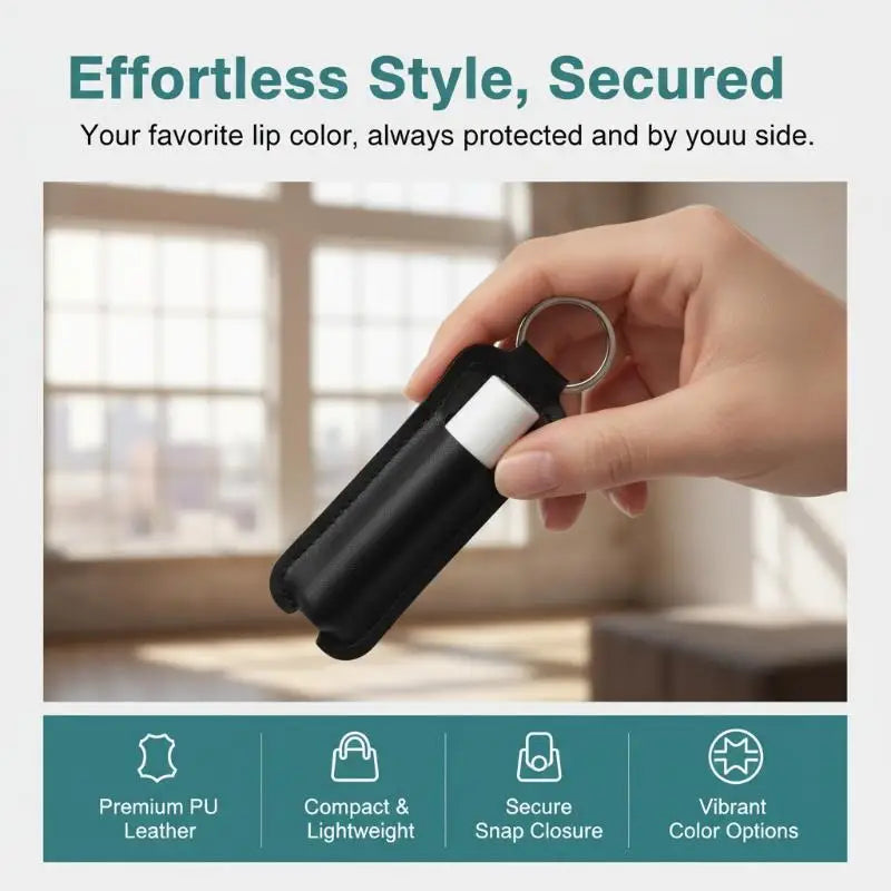 Travel Friendly Lip Balm Holder Keychain with Bag Secure Lipstick Storage Ideal for Women