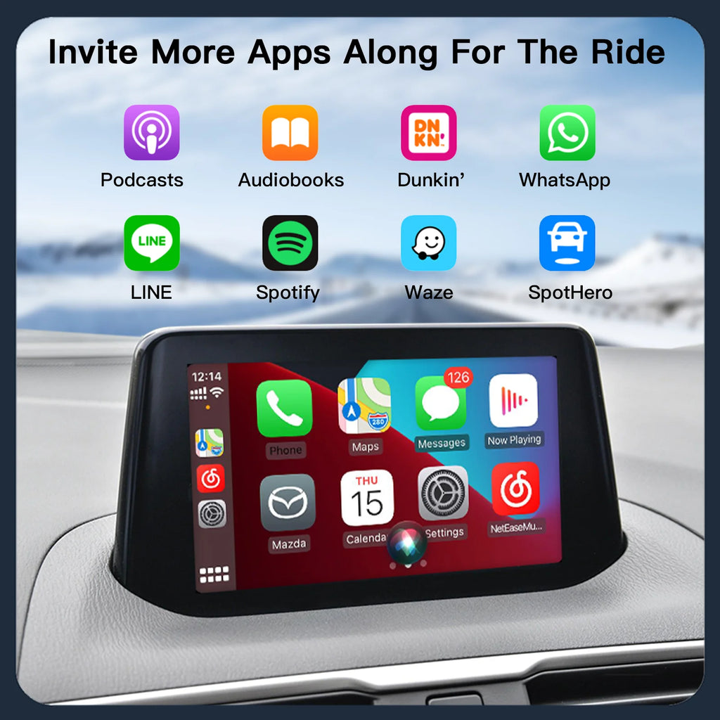 2025 New P3 Bluetooth Wireless CarPlay Android Auto USB Adapter Hub OEM for Retrofit Mazda 2 3 6 CX3 CX5 CX8 CX9 MX5 TK78669U0C