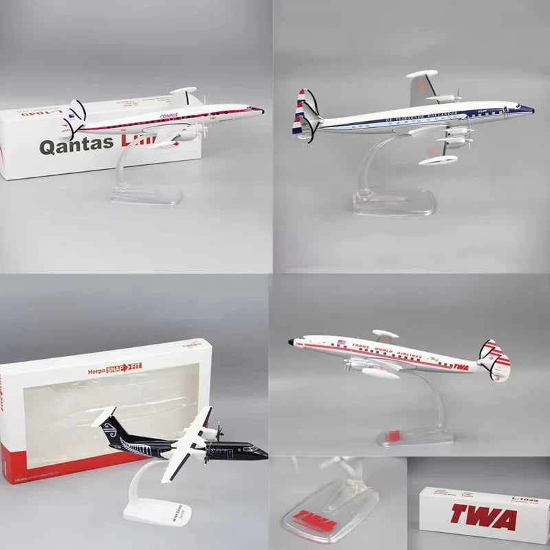 QANTAS CONNIE Lockheed L-1049 /Dash8-Q300 Air NEW Zealand Airlines TWA L-1049 Airplane Royal Dutch KLM Fokker FK-100 Display Fan