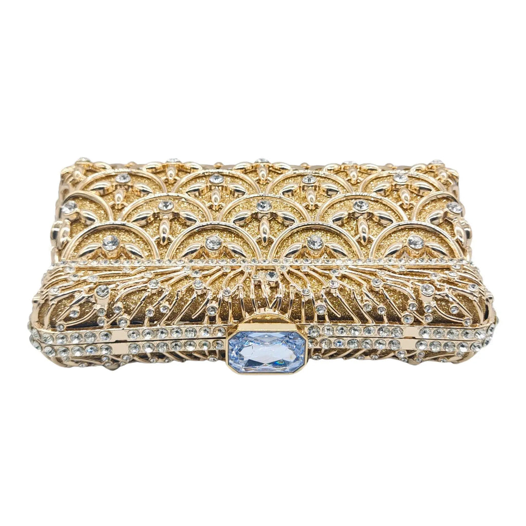 Diamond-encrusted Dinner Empty Metal Diamond Clutch Bag Ladies Banquet Rhinestone Bag Party Gathering Designer Luxury Bags Woman