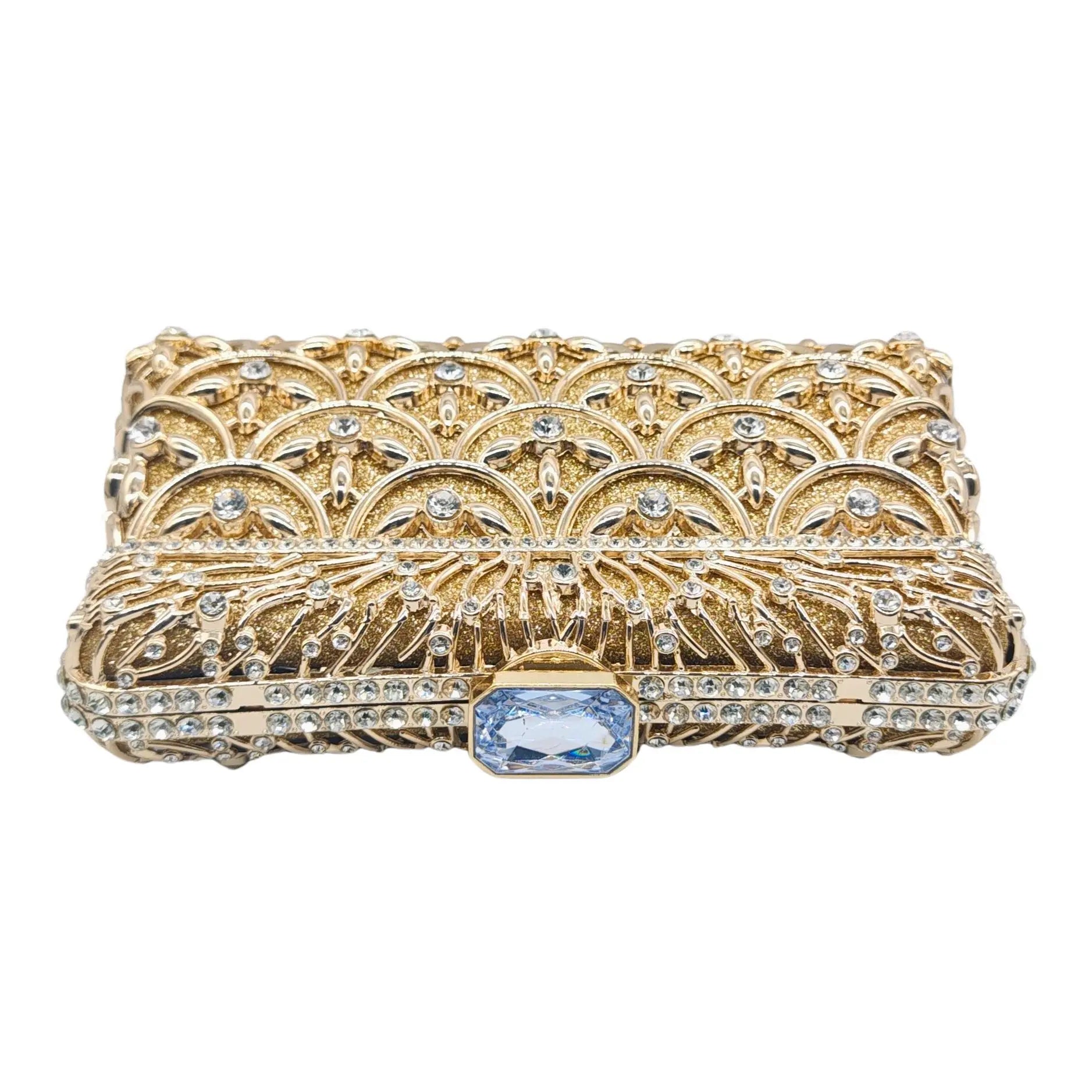 Diamond-encrusted Dinner Empty Metal Diamond Clutch Bag Ladies Banquet Rhinestone Bag Party Gathering Designer Luxury Bags Woman