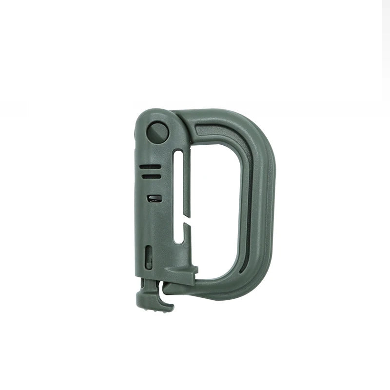 Tactical D Locking Ring Buckle Outdoor MOLLE Carabiner Plastic Clip Snap Type Tactical Vest Bag Connection Point Fastener