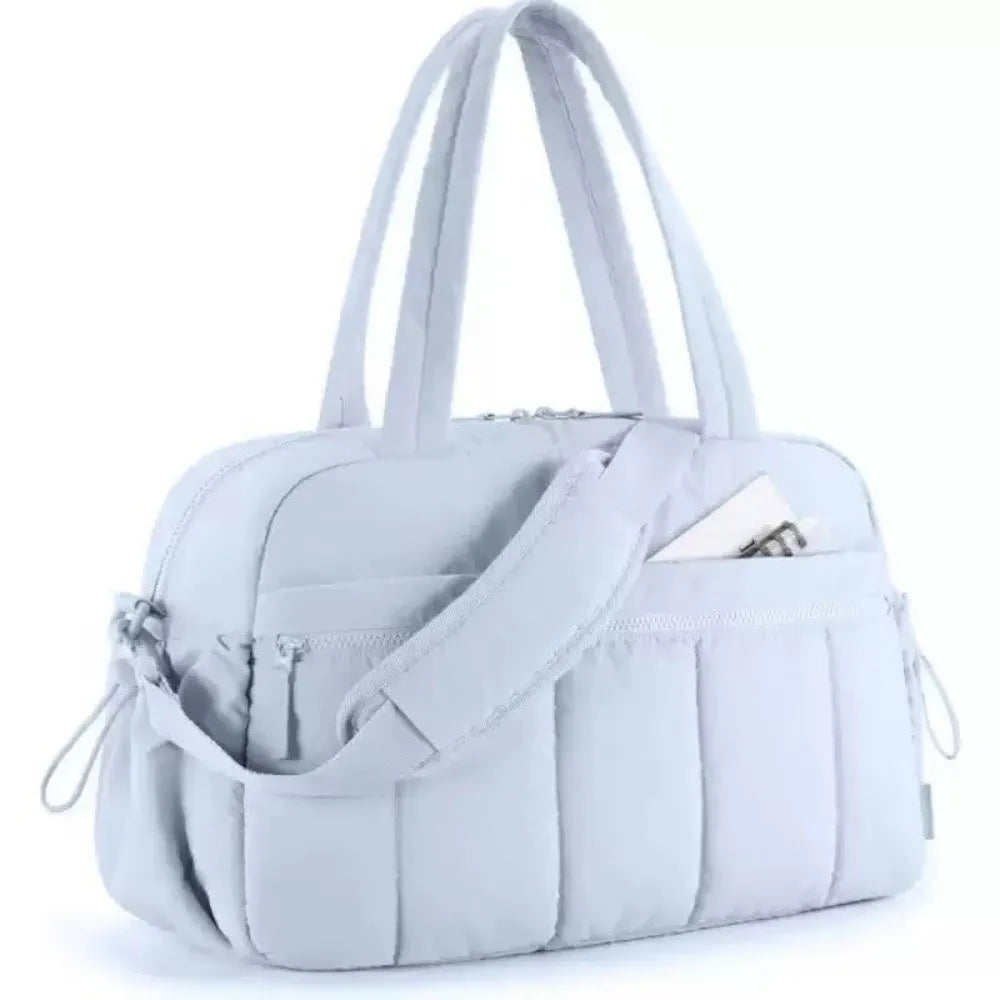 Nylon Cloud Fitness Bag Large Capacity Dry and Wet Separation Travel Duffel Bag Lightweight Waterproof Sport Luggage Storage Bag