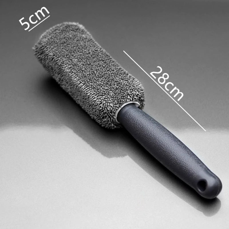 SEAMETAL Car Wheel Detail Cleaning Brush Tool Tire Washing Clean Soft Bristle Cleaner Black Easy To Cleaning Rims Spokes Wheel