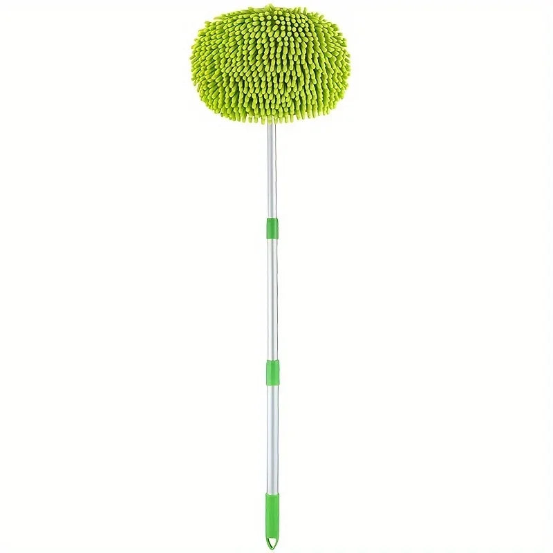 1pc Microfiber Car Wash Brush Mop Kit, Mitt Sponge With Long Handle Car Cleaning Supplies Kit Duster Washing Car