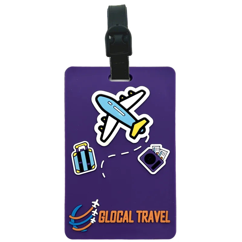 New Letter & Airplane Shaped PVC Luggage Tag – Name ID Baggage Identifier, Compact Travel Accessory