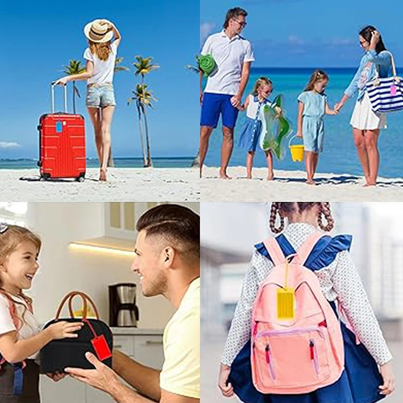 Soft Pvc Travel Luggage Tag Airplane Color Silicone Wholesale Suitcase Label Accessories Bag Name Tag Card Sleeve