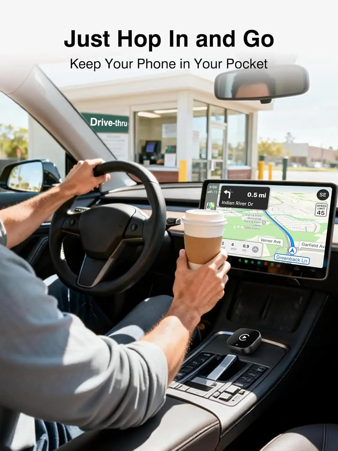 2-in-1 Wireless CarPlay & Android Auto Adapter 5.8GHz Pro – Seamless Switch for Multi-Driver Families – Convert Factory Wired to