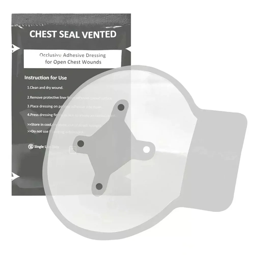 Chest Seal Quick Useful Chest Wound Emergency Occlusive Dressing Bandage First Aid Kit Accessories Rescue Chest Seal Vented