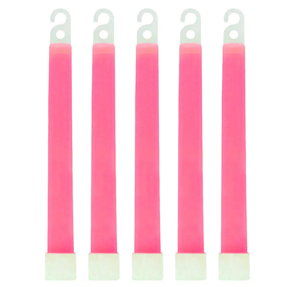 5pcs Concert Party Light Stick 6 Inch Outdoor Emergency Glow Sticks Waterproof with Hook Hiking Camping Equipment
