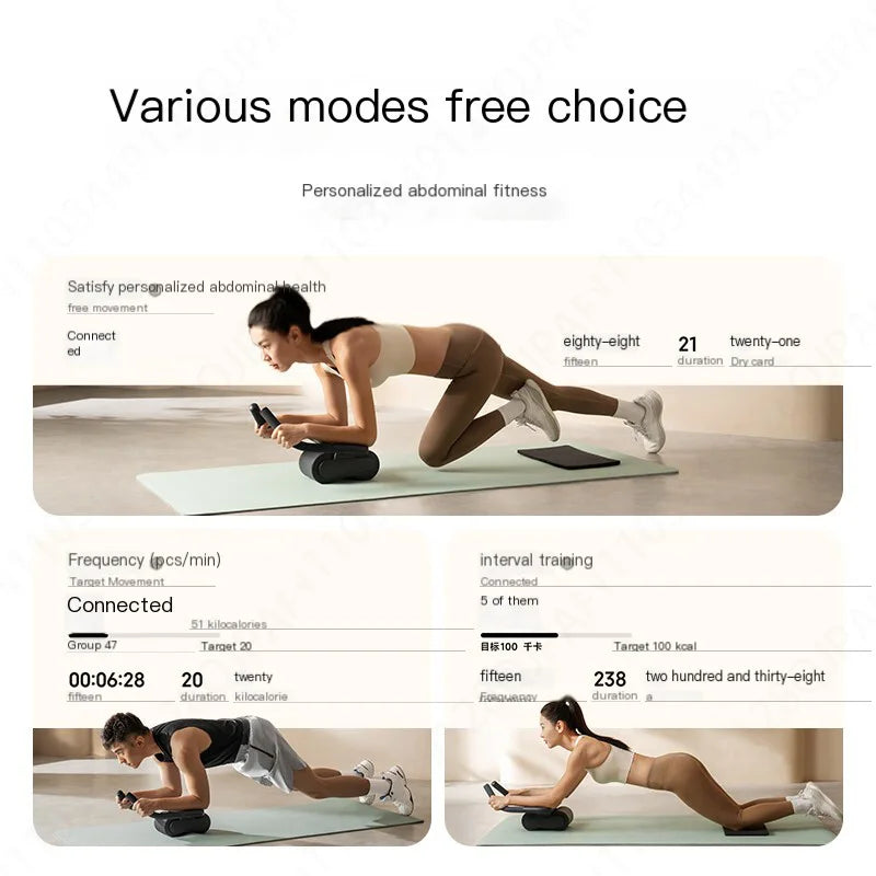 New Xiaomi Mijia Smart Abdominal Wheel Strong Load Bearing Non-Slip Roller Exercise Equipment Fitness Training For Mi Home App