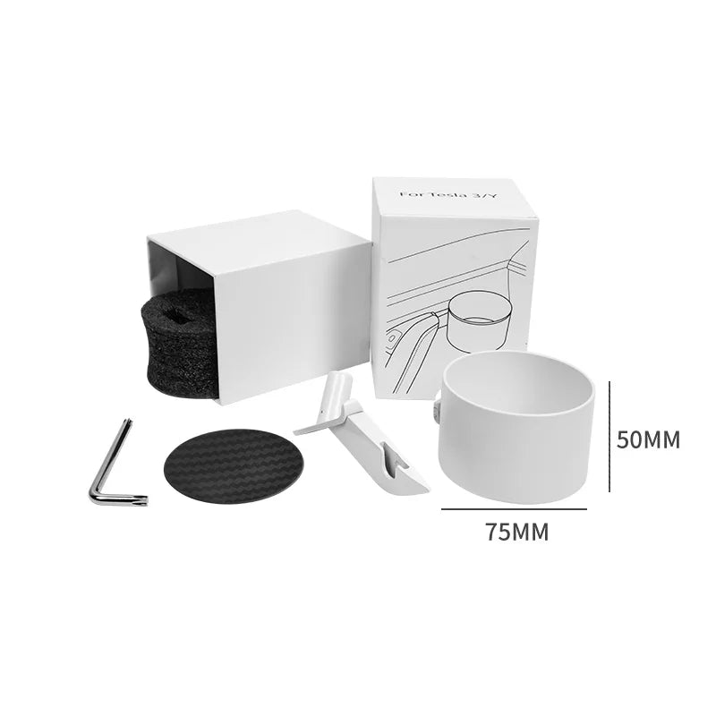 Cup Holder Adapter Tesla Model 3 Tesla Model Y Accessories Car Door Cup Holder Bottles Expander Organizer with Silicone Coaster