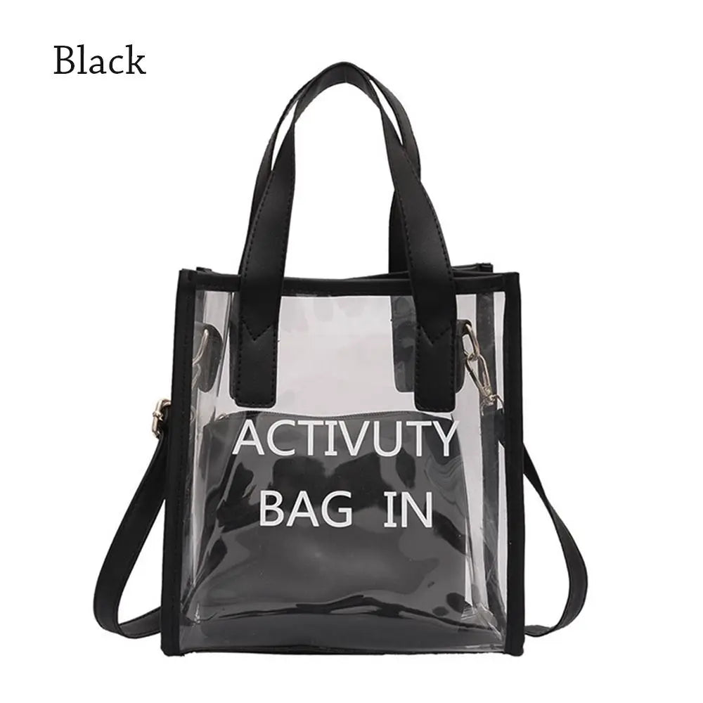 PVC Jelly Bag Women Transparent Handbags Summer Beach Clear Shoulder Bags Fashion Crossbody Bags