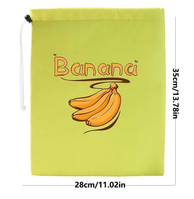 Fruit Vegetables Storage Bag Insulated Shockproof Fresh Keeping Drawstring Pouch for Lettuce Banana Preserve Organizer