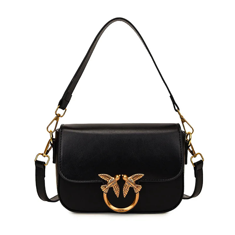 Swallow Bag 2026 New Women's Bag Double Feiyan Fashion Versatile One Shoulder Crossbody Bag Small Square Bag
