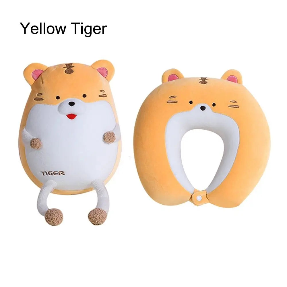 Healthcare Soft Cervical Cartoon Changable Penguin Whale Protection Neck Fluffy Pillows U Shaped Travel Pillow