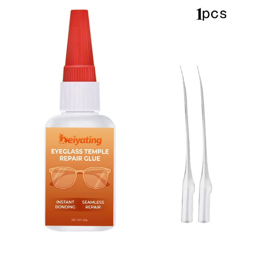 Eyeglass Repair Glue CA Clear Instant Bonding Adhesive Waterproof for Spectacle Frame Temple Sunglasses Plastic Metal Crack Fix