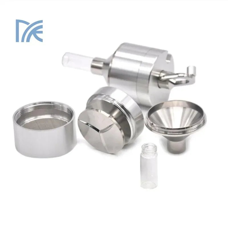 Retractable Walking Stick Aluminum Alloy Hand Grinder with Snuff Glass Bottle Funnel, Adjustable Design, Easy To Carry