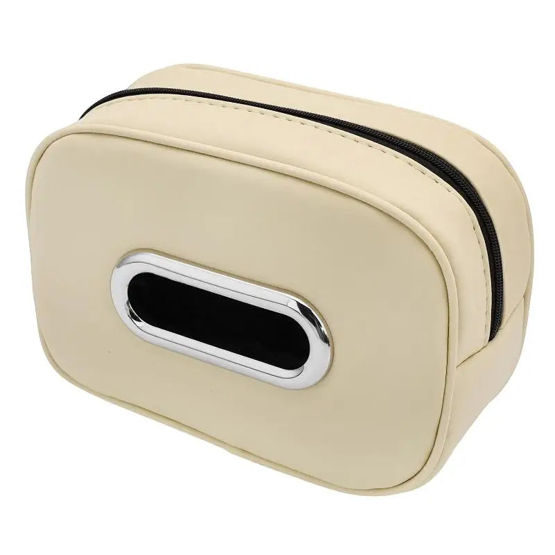 Nappa Leather Car Tissue Box Holder Sun Visor Backseat Center Console Napkin Storage Case
