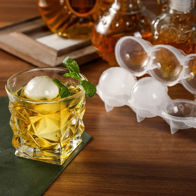 4-Hole Ice Cube Makers Round Ice Hockey Mold Whisky Cocktail Vodka Ball Ice Mould Bar Party Kitchen Accessories IceBall Mould