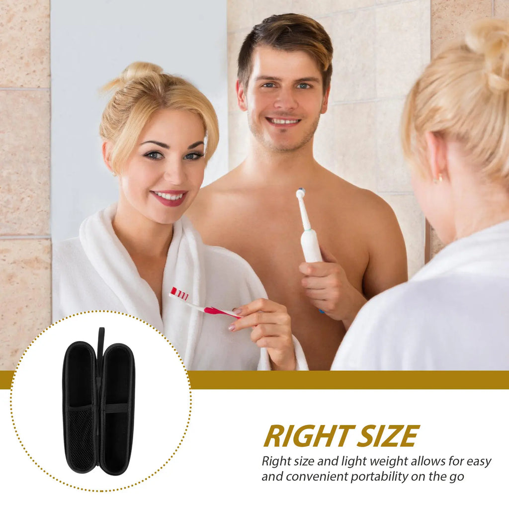 Electric Toothbrush Protective Case Sturdy Nylon Material Shock Absorbing Travel Toothbrush Holder Compact Storage Box for Gym