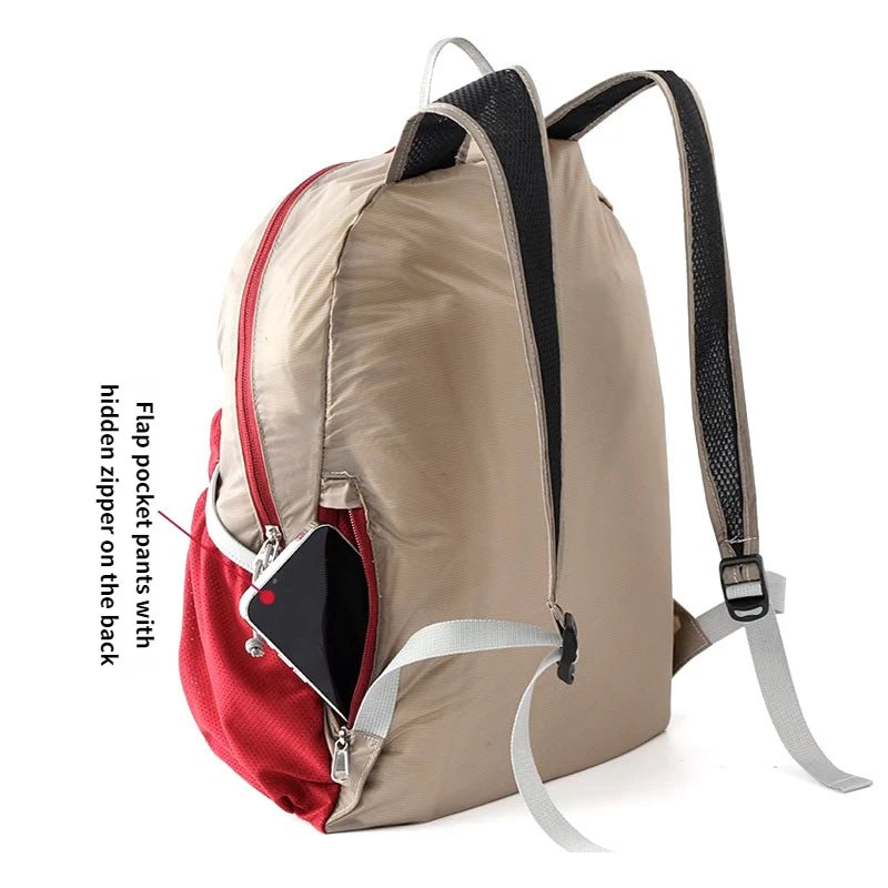 Ultralight Foldable Backpack,Waterproof Hiking Daypack for Trekking Travel,Compact Durable Small Bag with Adjustable Straps