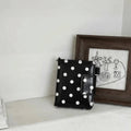Multifunctional Polka Dot Passport Holder Multi-Card Slot Slim Design Card Storage Bag Lightweight Black White