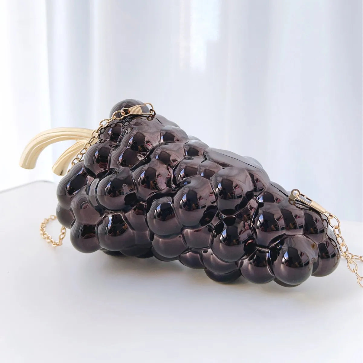 2026 New Fruit Electroplating Dinner Bag Premium Special-shaped Bag Grape Chain Oblique Span Bag