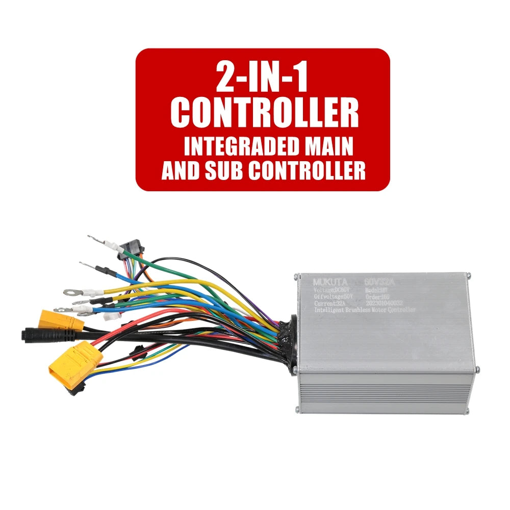 MUKUTA Intelligent Brushless Controller for MUKUTA 10Plus 10 PLUS Electric Scooter Integrated 2 in 1 for Both Front & Rear Motor