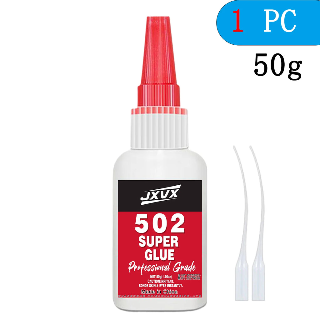 502 Super Instant Adhesive for Repairing Metal, Plastic, and Wood  - 5S Quick-Drying Cyanoacrylate (20/50g)