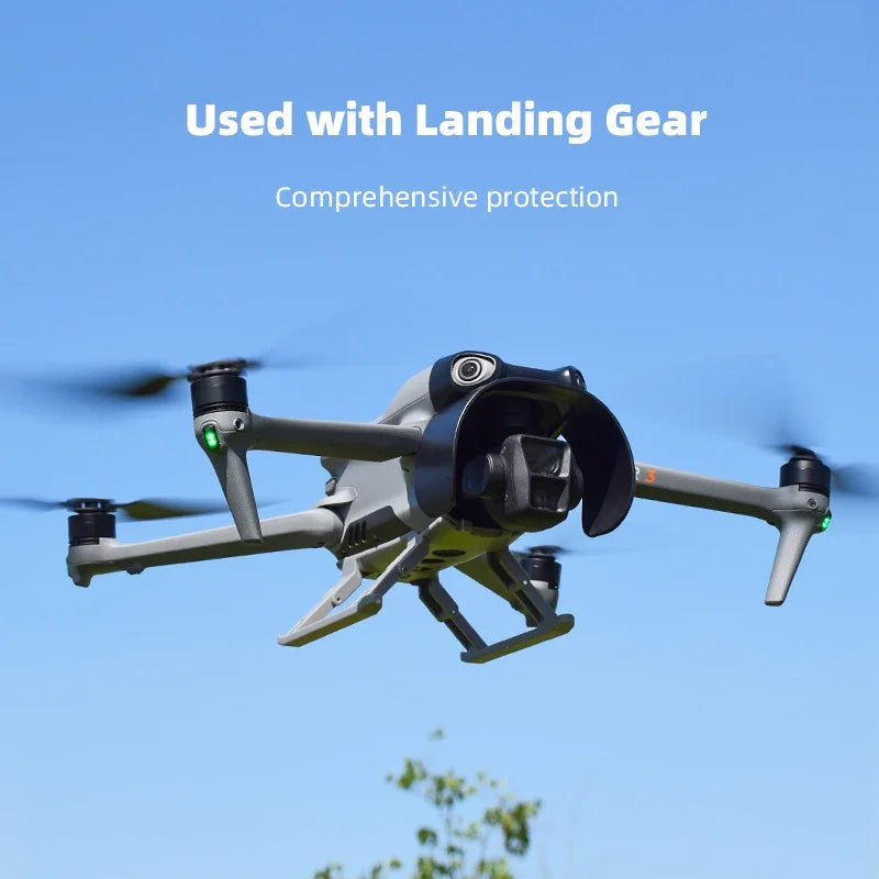 BRDRC Lens Hood Sunshade for DJI AIR 3 Anti-Glare Sun Cover Gimbal Protective ABS Cage Drone Accessories