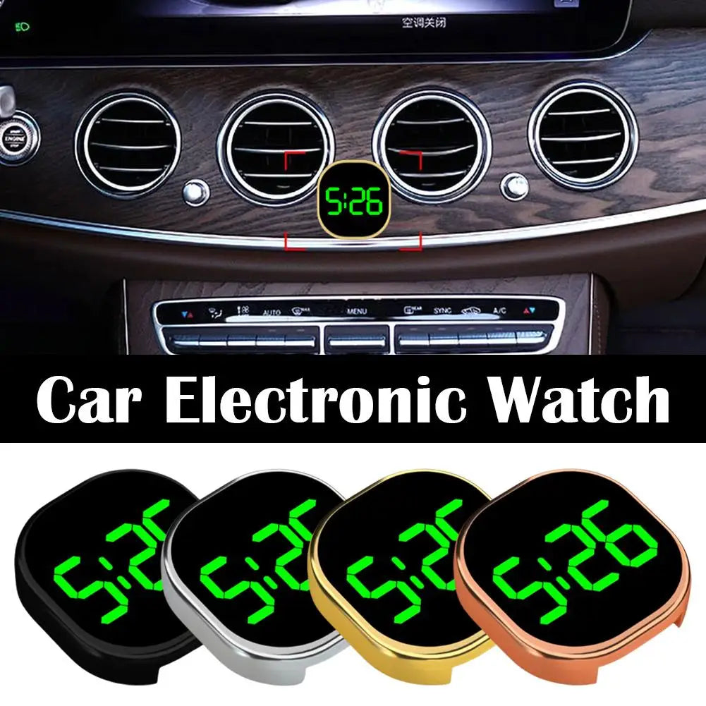 Led Car Clock Luminous Automobiles Internal Stick-on Accessories Mini Car Digital Auto Clocks Ornament P1a0