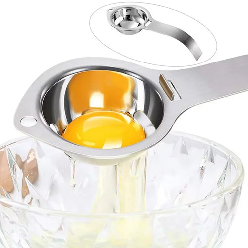 1 Piece Egg Separator Egg Yolk White Separator Stainless Steel Egg White Yolk Sifting Filter Egg Divider Kitchen Gadgets YY003