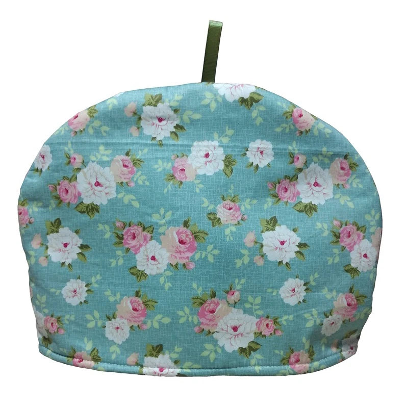 Househeld Teapot Keep Warm Cover Fabric Art Fragment Flower Cotton Dust Cover Anti-scald Cup Kettle Thermal Insulation Cover