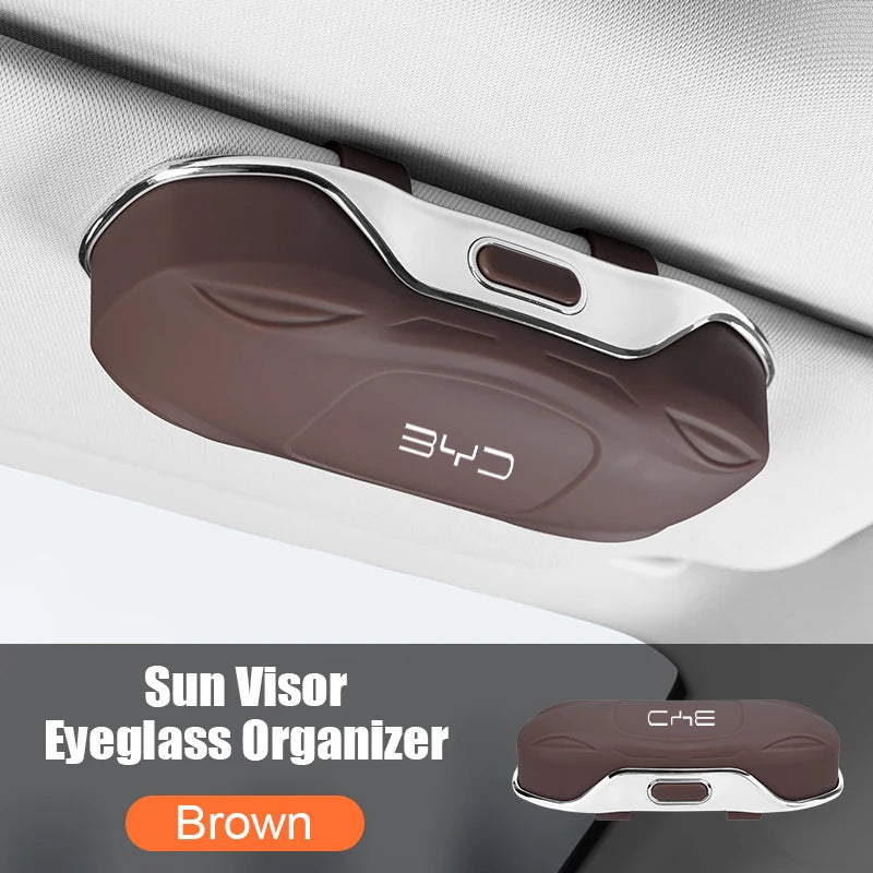 Car Visor Sunglasses Glasses Case Eyeglass Storage Box for BYD Song Plus Atto 3 Seal U DM I Sealion 7 Dolphin Mini Accessories
