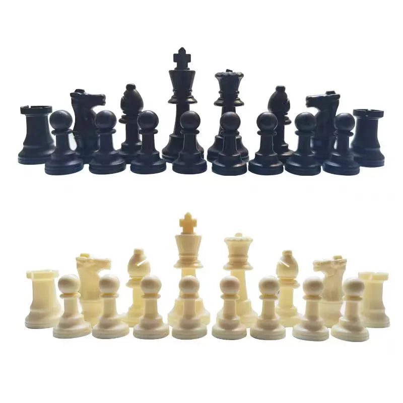 32pcs Wooden Chess Pieces Complete Chessmen wood Chess Set Chess Piece Accessories