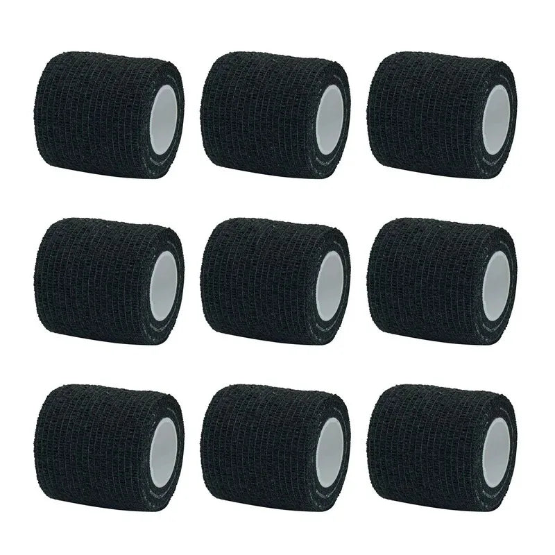3/6/12/24Pcs Black White Sport Self Adhesive Elastic Bandage Wrap Tape Elastoplast For Knee Support Pads Finger Ankle Palm