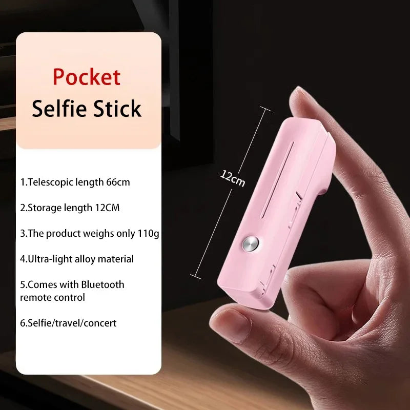 New Bluetooth Portable Mini Handheld Selfie Stick 360° Rotation for Photos Vlogs and Live Streaming the Ultimate Tool