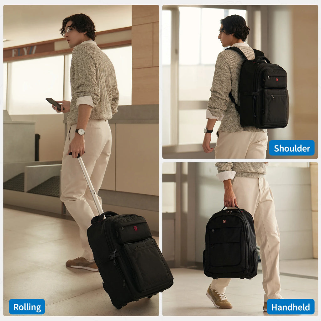 OIWAS Fashion Travel Business Backpack With Lever And Roller Function,Large Capacity Travel Set,Suitable For Both Men And Women