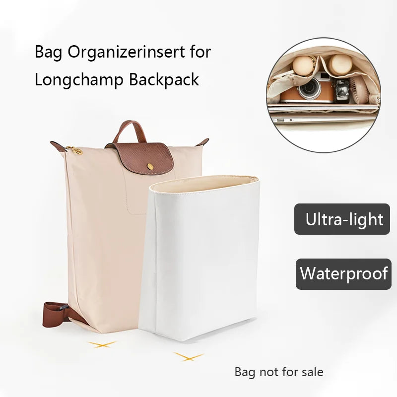 Bag Organizer Insert For Longchamp Backpack Waterproof Bag Insert Storage Lightweight Bag Support Dupont Paper Bag Accessories