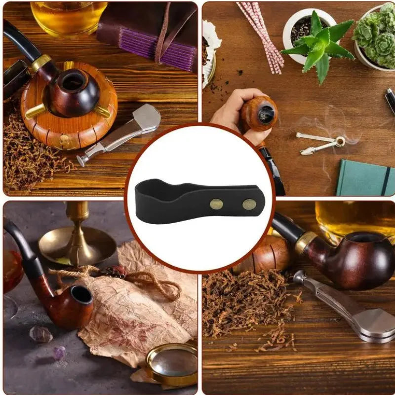 Leather Stand Rack Holder Rest for Tobacco Smoking Pipe for Smoking Pipes Exclusive Designed for Pipe Smokers cigar holder Gifts
