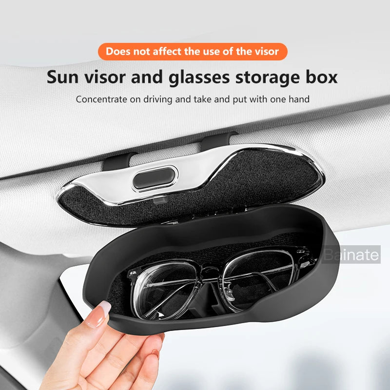 For Leapmotor C10 C11 C16 B01 B10 C01 2024 2025 2026 Car Visor Sunglasses Glasses Case Glasses Holder Clip Box Car Lenses Holder